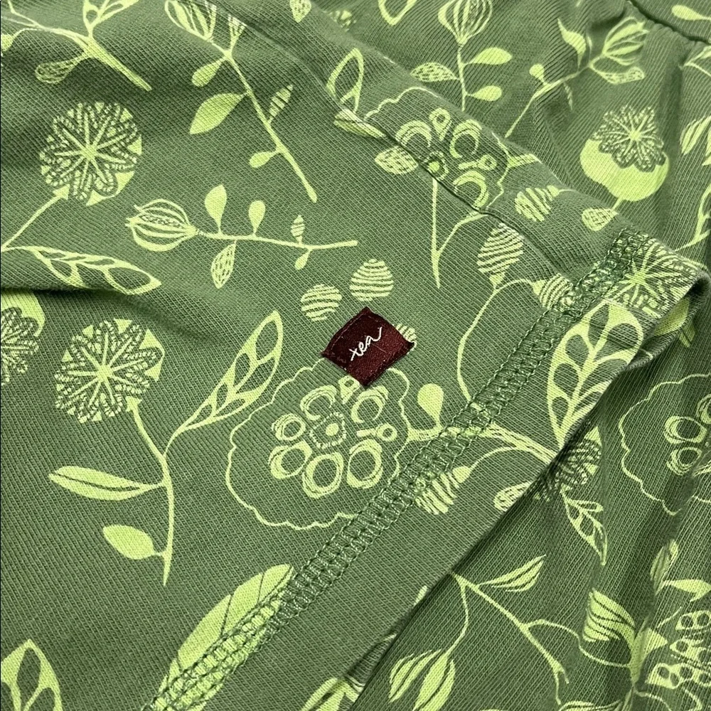 Girls green floral Tea dress size 7